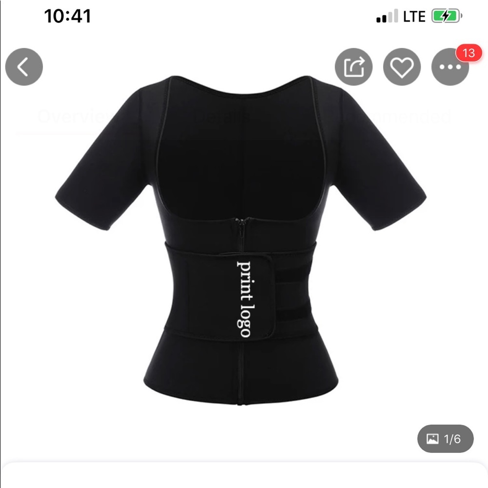Women’s workout sweat waist trainer/ sauna suit